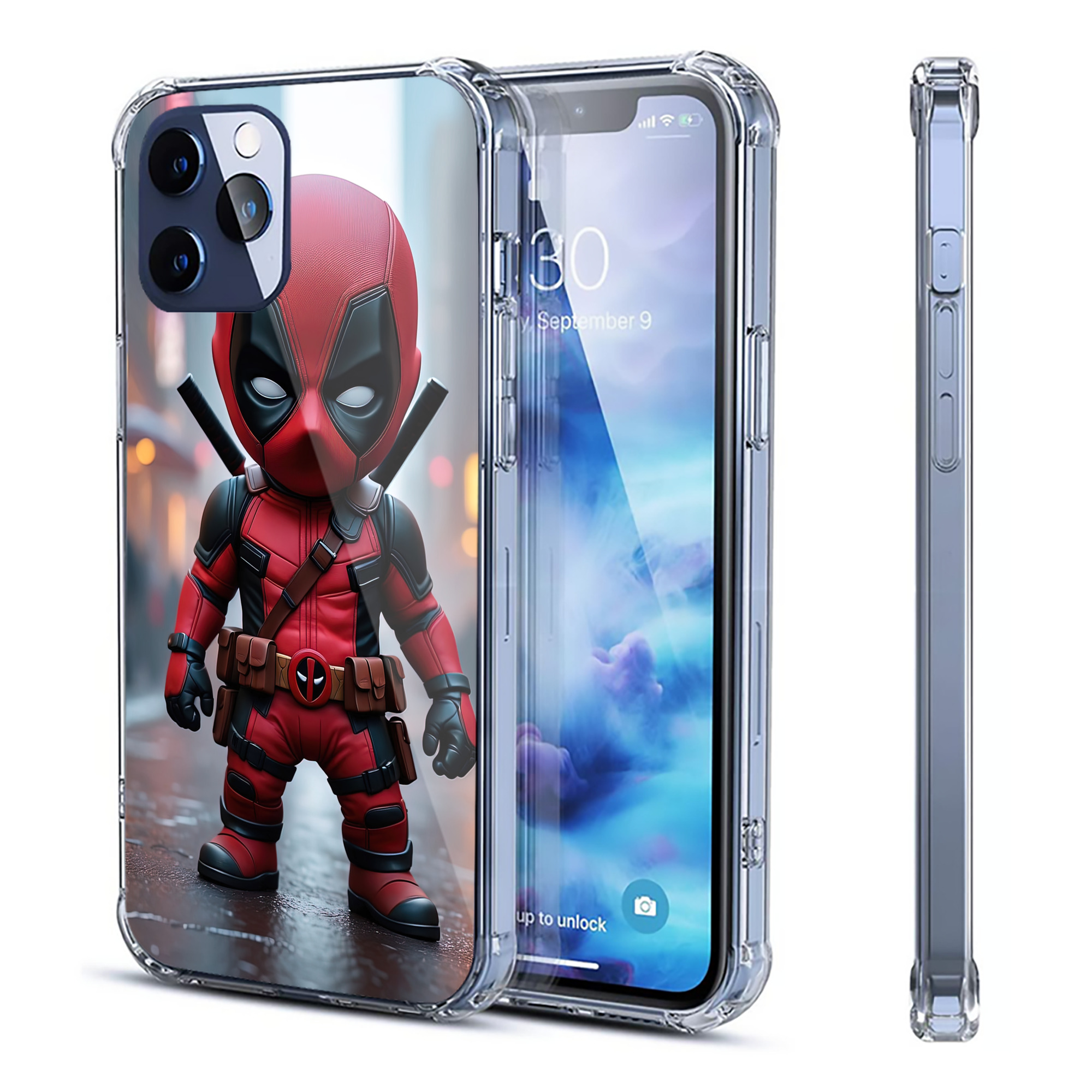 （画像用） Deadpool デッドプール 【iPhone 12シリーズ対応】透明スマホケース（クリアソフトケース）